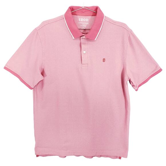 IZOD Polo Mens Large Tall Pink Advantage Performance Sport Comfort Stretch Shirt - Picture 1 of 4